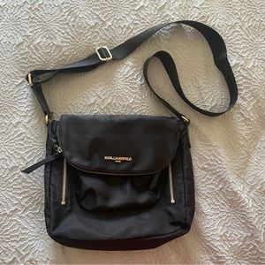 Karl Lagerfeld Paris Cara black nylon crossbody bag 🖤